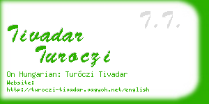 tivadar turoczi business card