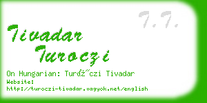 tivadar turoczi business card